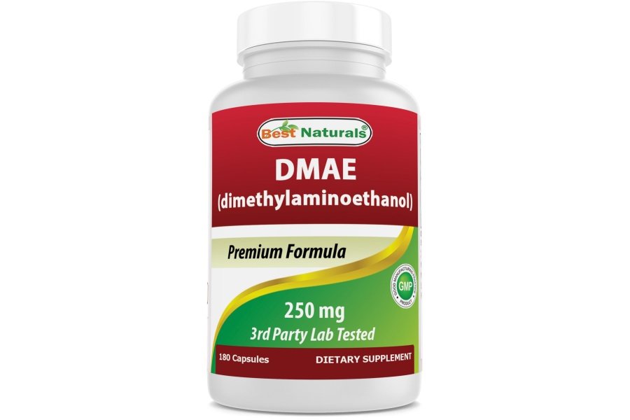 Best Naturals DMAE Suplemento 250 mg 180 Cápsulas - Bitartrato de dimetilaminoetanol