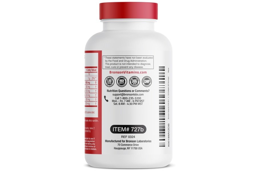 Bronson Aceite de Krill Antártico 1000 mg con Omega-3 EPA, DHA, Astaxantina y Fosfolípidos 120 Cápsulas Blandas - Image 2