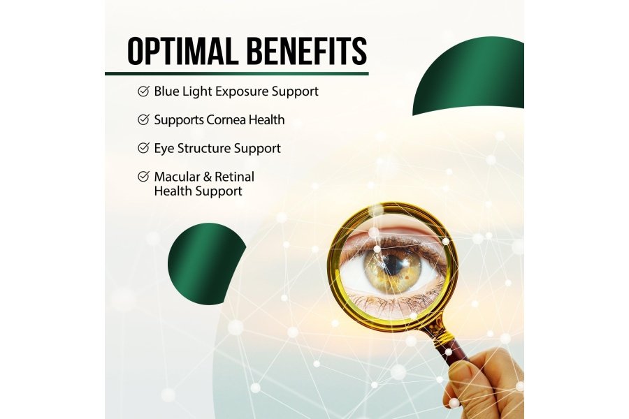 Suplemento de vitaminas y minerales para los ojos con luteína, zeaxantina, arándano y zinc, apoya la fatiga ocular, salud de la visión para adultos con vitaminas C y E, sin OGM, suplemento de vitaminas veganas para los ojos - 120 cápsulas - Image 6
