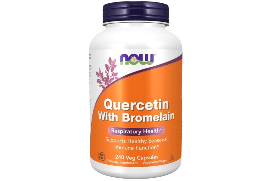 Suplementos de NOW Foods, quercetina con bromelina, sistema inmunológico equilibrado*, 240 cápsulas vegetales