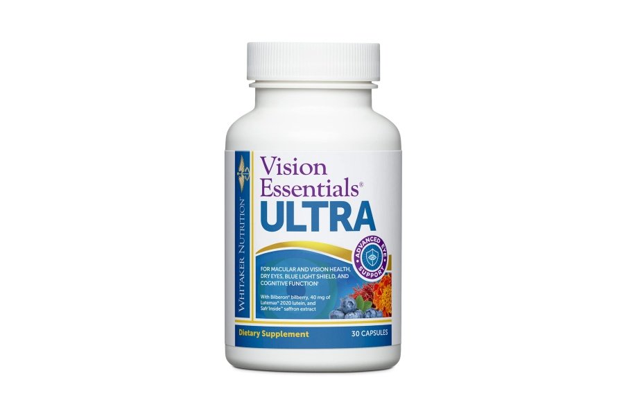 Vision Essentials ULTRA del Dr. Whitaker con luteína | Apoyo integral con solo una pastilla diaria para la salud de la mácula y la retina, la fatiga ocular, la presión ocular, la fatiga ocular digital, el apoyo al estado de ánimo y más