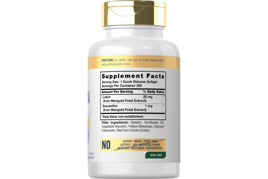Carlyle Luteína y Zeaxantina 20 mg | 300 cápsulas blandas | Vitaminas para la salud ocular | Suplemento sin OGM y sin gluten - Image 2