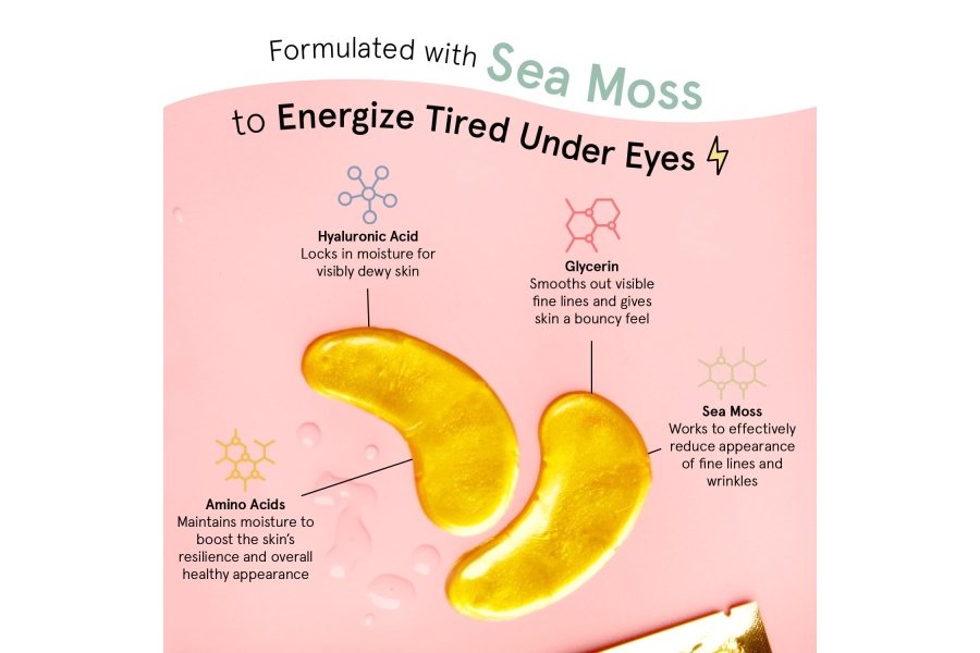 Grace & Stella Máscara debajo de los ojos (dorada, 24 pares) Reduce las ojeras, los ojos hinchados, las bolsas debajo de los ojos y las arrugas - Parches de gel debajo de los ojos - Regalos para mujeres - Regalos de cumpleaños para mujeres - Vegano libre de crueldad - Image 4