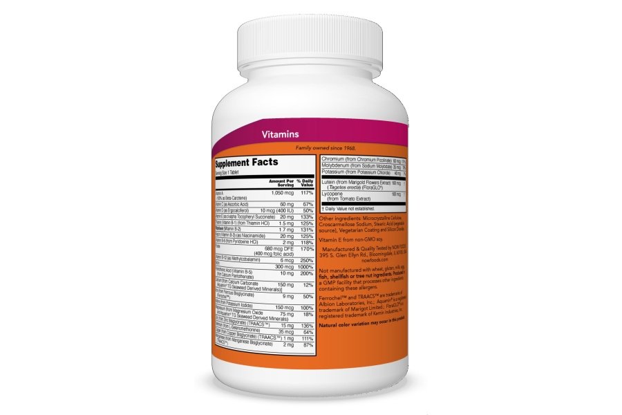 NOW Suplementos, Daily Vits™, una tableta diaria con luteína y licopeno, 250 tabletas - Image 2