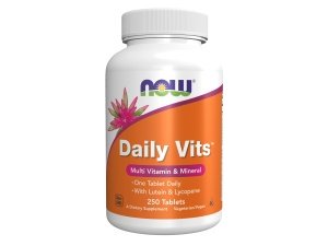 NOW Suplementos, Daily Vits™, una tableta diaria con luteína y licopeno, 250 tabletas