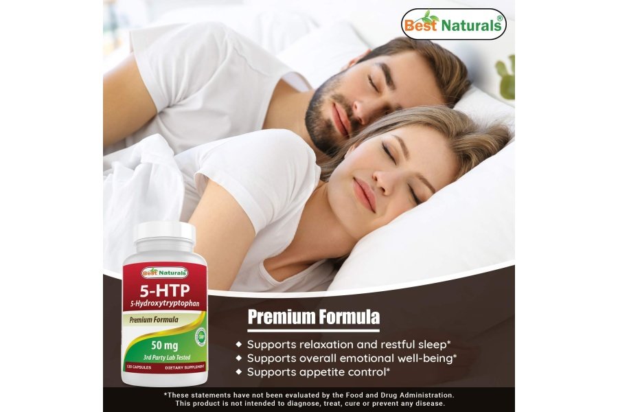 Best Naturals 5-HTP 50 mg 120 cápsulas, 5 cápsulas HTP apoya la relajación y el sueño reparador - Image 4