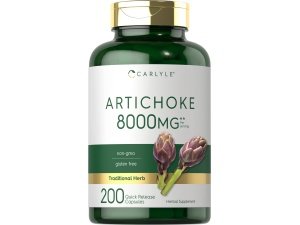 Cápsulas de extracto de alcachofa Carlyle 8000 mg | 200 unidades | Suplemento sin OGM y sin gluten