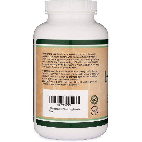 Cápsulas de L Citrulina 1200 mg por porción, 210 unidades (L-Citrulina aumenta los niveles de L-Arginina, actúa como un potenciador de óxido nítrico) Suplemento de recuperación muscular para mejorar la bomba muscular de Double Wood - Image 3