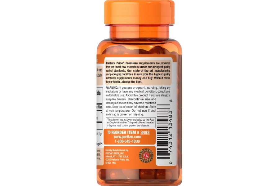 Puritan's Pride Luteína 6 mg con zeaxantina apoya la salud ocular, cápsula blanda, 200 unidades - Image 4