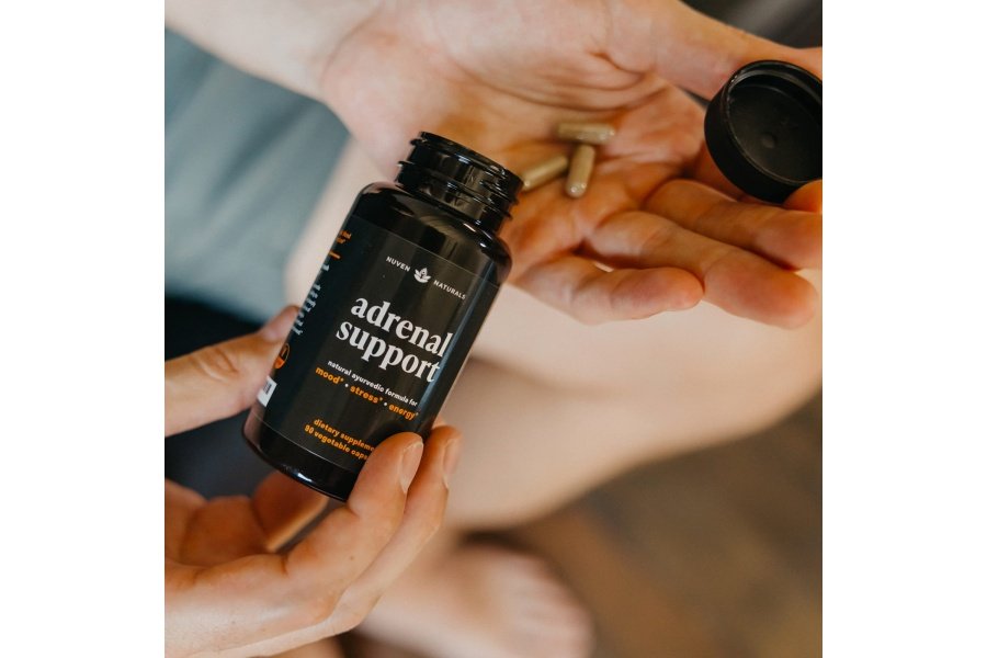 Apoyo suprarrenal: suplementos naturales para la fatiga suprarrenal, administrador de cortisol con extracto de Ashwagandha, rodiola rosada, albahaca santa, hierbas adaptógenas para las glándulas suprarrenales, apoyo al estrés y salud suprarrenal - Image 6