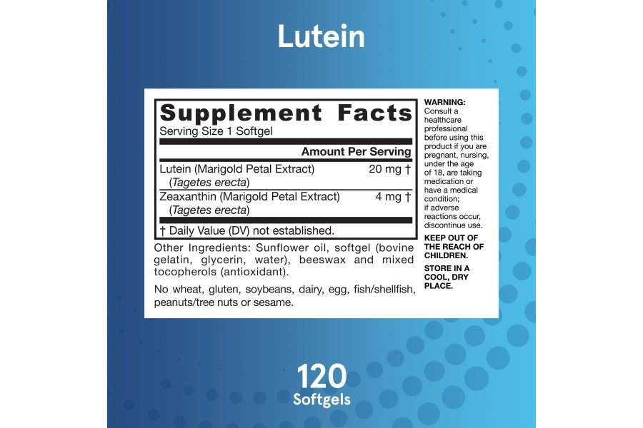 Jarrow Formulas Luteína 20 mg con zeaxantina, suplemento dietético para la función visual y apoyo a la salud macular, 120 cápsulas blandas, suministro para 120 días - Image 6