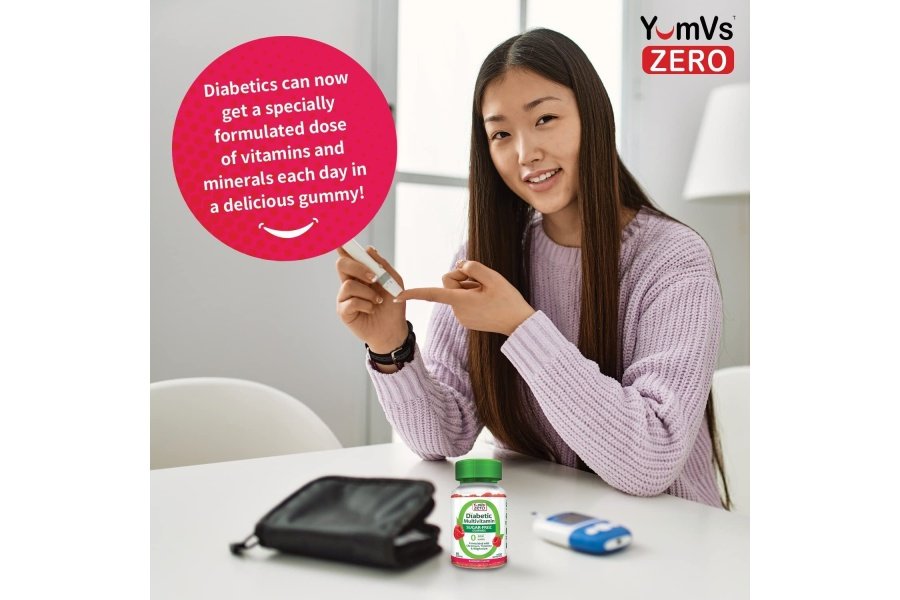 Gomitas multivitamínicas YumVs de YUM-V | Suplemento vitamínico sin azúcar para mujeres y hombres | Cromo, Tiamina y Magnesio | Masticables naturales con sabor a frambuesa, 60 unidades, (paquete de 2) - Image 5