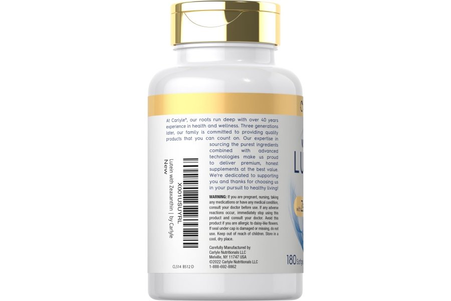 Carlyle Luteína y Zeaxantina 40 mg | 180 cápsulas blandas | Vitaminas para la salud ocular | Suplemento sin OGM y sin gluten - Image 3
