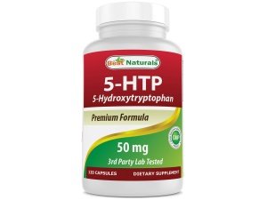 Best Naturals 5-HTP 50 mg 120 cápsulas, 5 cápsulas HTP apoya la relajación y el sueño reparador