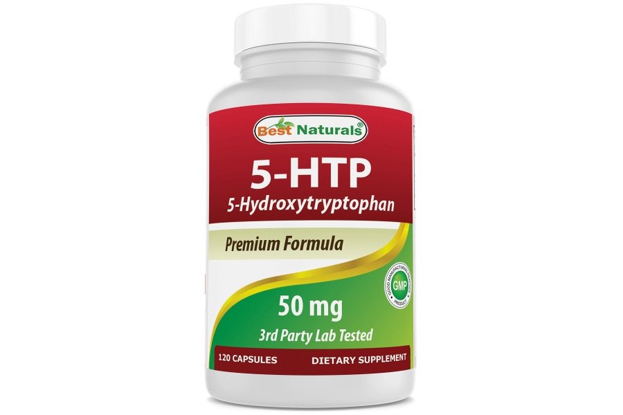 Best Naturals 5-HTP 50 mg 120 cápsulas, 5 cápsulas HTP apoya la relajación y el sueño reparador