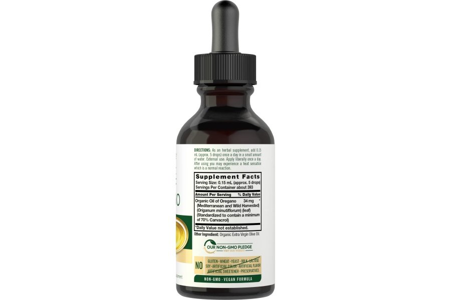 Carlyle Aceite Orgánico de Orégano | Líquido de 2 onzas líquidas | Vegano | Gotas sin gluten y sin OGM - Image 2