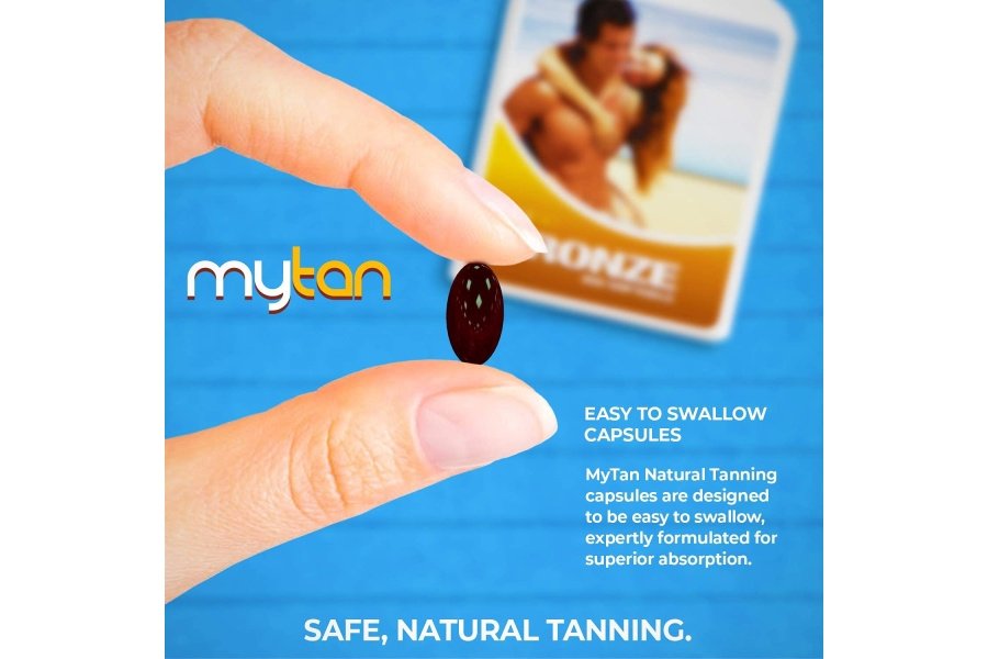 Pastillas bronceadoras MyTan Bronze | 100 cápsulas blandas | Suplemento bronceador sin sol | con astaxantina luteína licopeno y más | Suministro para más de 7 semanas - Image 4