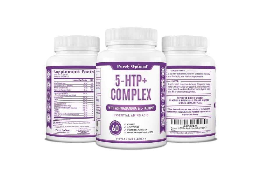 Suplemento Premium 5-HTP Plus 250 mg de fuerza máxima - Ayuda para dormir, mejora el estado de ánimo, promueve la calma y la relajación, apoya el manejo del estrés - Mejorado con vitamina B6, sin gluten, sin OGM, 60 cápsulas vegetales - Image 8