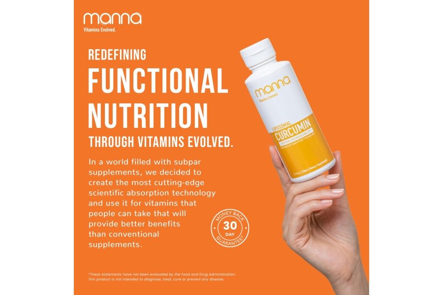 Manna Vitamins Curcumina líquida liposomal evolucionada para absorción avanzada El mejor suplemento de cúrcuma para una vida saludable - Image 7