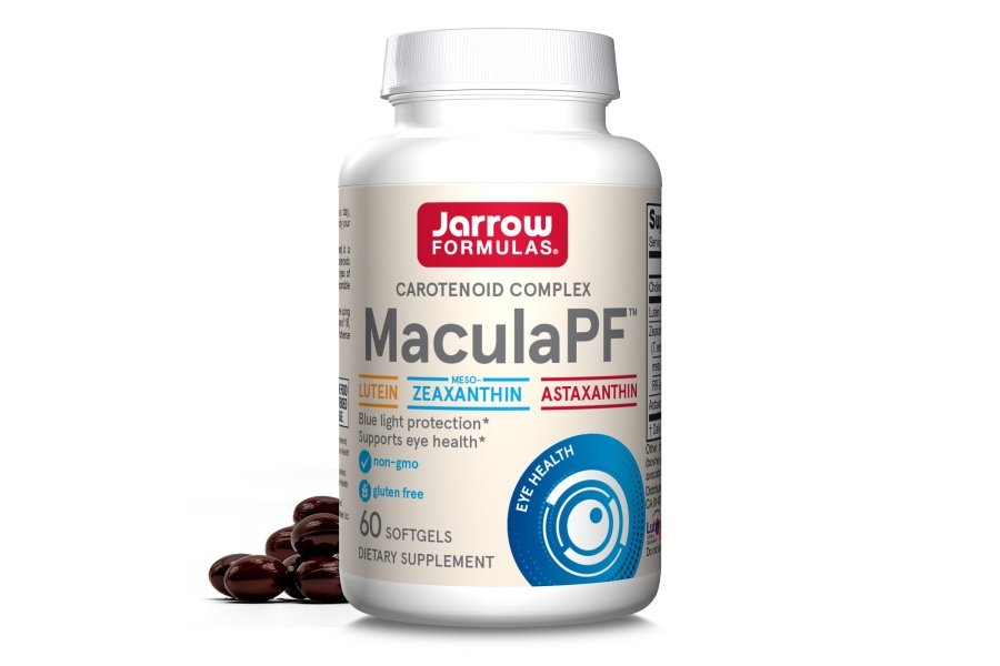 Jarrow Formulas MaculaPF Complejo de carotenoides, suplemento dietético, respalda la salud ocular, 60 cápsulas blandas, suministro para hasta 60 días