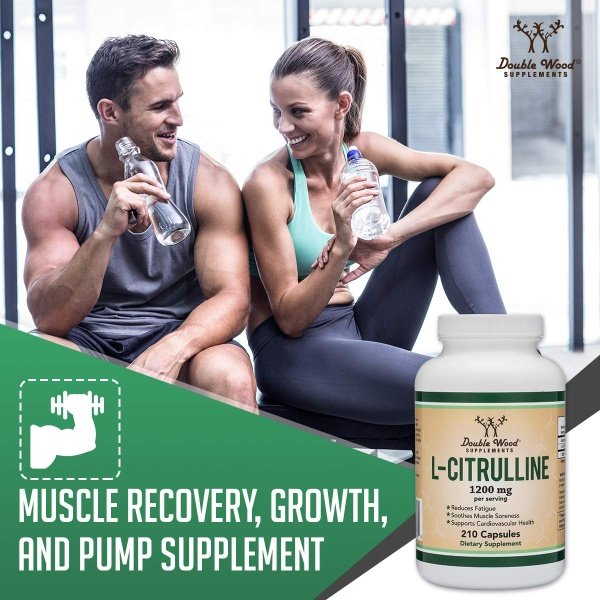 Cápsulas de L Citrulina 1200 mg por porción, 210 unidades (L-Citrulina aumenta los niveles de L-Arginina, actúa como un potenciador de óxido nítrico) Suplemento de recuperación muscular para mejorar la bomba muscular de Double Wood - Image 5