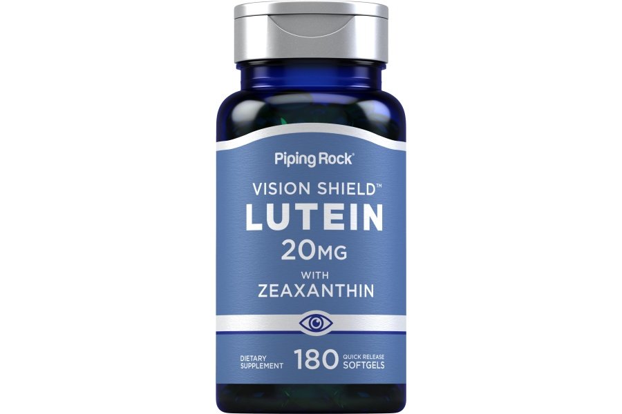 Suplementos de luteína y zeaxantina de Piping Rock | 20 mg | 180 cápsulas blandas | Vitaminas para los ojos | Sin OGM, sin gluten