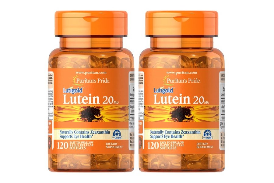 Puritan's Pride Suplementos de luteína y zeaxantina para ojos, zeaxantina 800 mcg más luteína 20 mg una vez al día cápsulas blandas, suministro para 240 días, 120 unidades (paquete de 2) (el paquete puede variar)