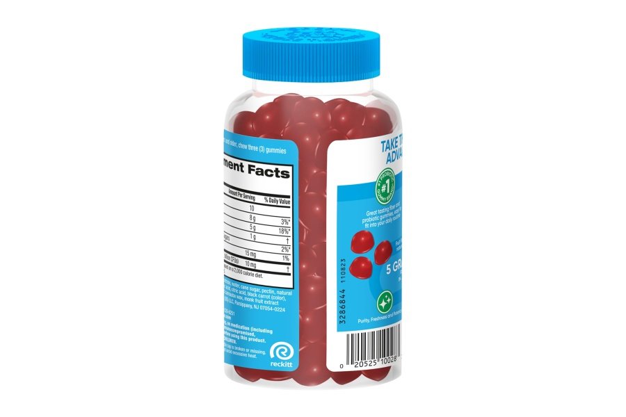 Digestive Advantage Suplemento de fibra prebiótica con probióticos para mujeres y hombres salud digestiva, gomitas de fibra para adultos regularidad y salud intestinal, sabor a fresa de 60 quilates - Image 9