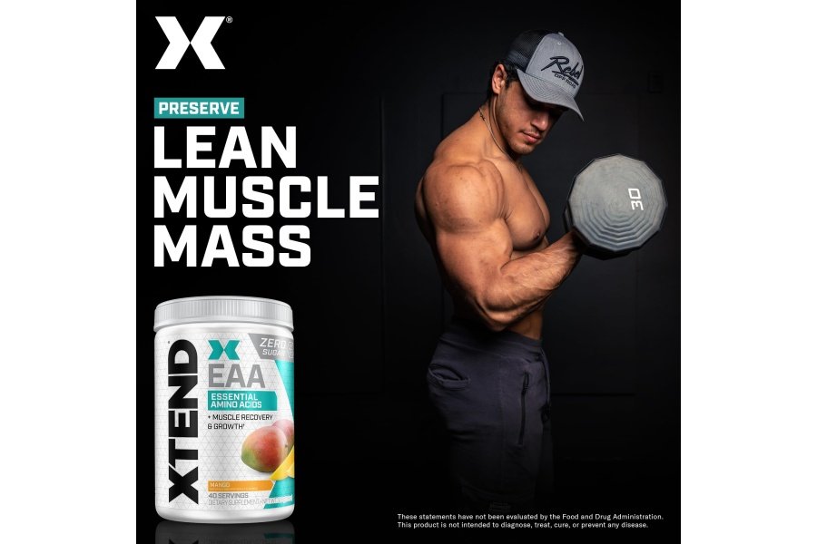 XTEND EAA + BCAA en polvo | Recuperación muscular y crecimiento muscular magro | 9 aminoácidos esenciales para la recuperación durante o después del entrenamiento | 10 g de EAA por 2 porciones | Mango 40 Porciones - Image 5