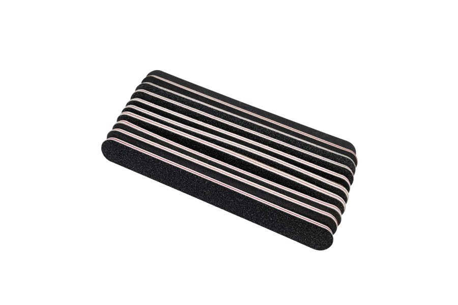 HeeYaa Lima de uñas 10 PCS Limas de uñas profesionales de doble cara de grano 100/180 Tablero de esmeril Herramienta de manicura pedicura negra y limas pulidoras de uñas - Image 6