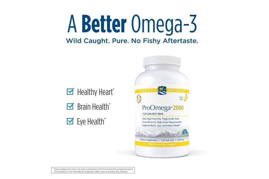 Nordic Naturals ProOmega 2000, sabor a limón - 120 geles blandos - 2150 mg Omega-3 - Aceite de pescado de potencia ultraalta - EPA y DHA - Promueve la salud del cerebro, los ojos, el corazón y el sistema inmunológico - Sin OGM - 60 porciones - Image 3