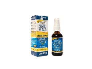Natural Path Silver Wings Líquido de plata coloidal - Suplemento de apoyo inmunológico mejorado - 250 ppm (1250 mcg) - Spray de 2 oz