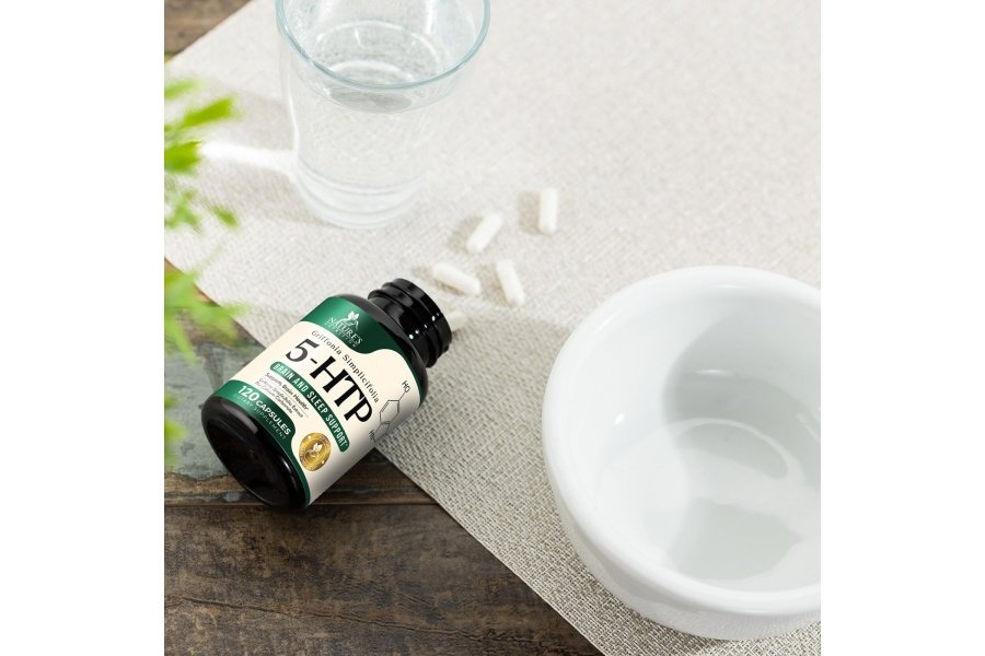 5 cápsulas de suplemento HTP 200 mg 5HTP Plus calcio para el estado de ánimo cerebral y apoyo al sueño - Fórmula 5-HTP extra fuerte - 5 hidroxitriptófano - Natural, vegetariano, sin gluten y sin OGM - 120 unidades - Image 9