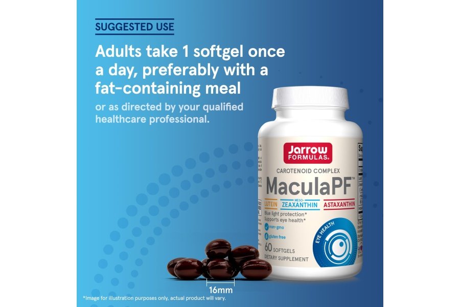 Jarrow Formulas MaculaPF Complejo de carotenoides, suplemento dietético, respalda la salud ocular, 60 cápsulas blandas, suministro para hasta 60 días - Image 7