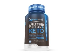 Herbtonics Cápsulas de vinagre de sidra de manzana más Keto BHB | Suplemento para quemar grasa y bajar de peso para mujeres y hombres | Supresor del apetito