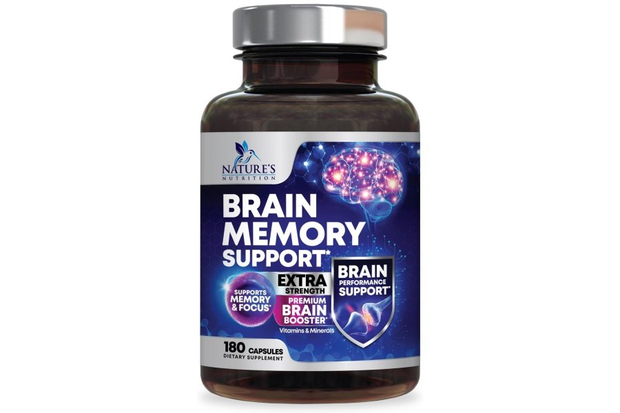 Suplementos cerebrales nootrópicos para la memoria y el enfoque - 40 nootrópicos y vitaminas para apoyar la claridad y la concentración, píldoras de memoria para la salud cerebral con fosfatidilserina bacopa huperzina y DMAE - 180 cápsulas