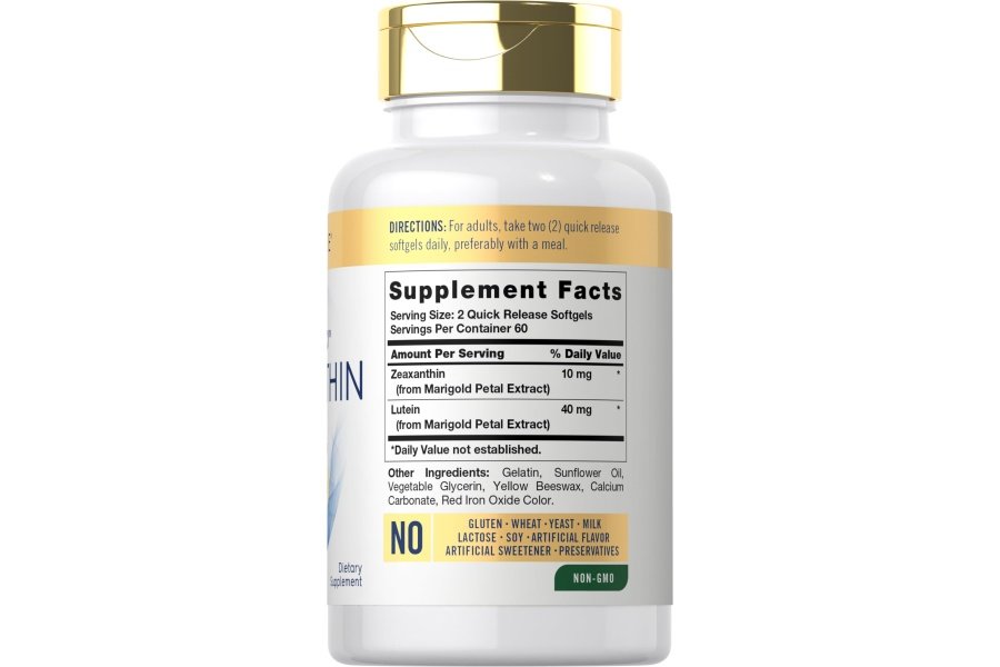 Carlyle Zeaxantina 10 mg | 120 cápsulas blandas | Apoyo a la salud ocular con luteína | Suplemento sin OGM y sin gluten - Image 2