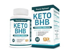 Purely Optimal Keto BHB Suplemento de cetonas exógenas - Píldoras de dieta Keto para cetosis, energía, concentración, metabolismo - para mujeres y hombres, sin gluten, 60 cápsulas