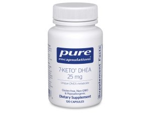 Encapsulaciones puras 7-Keto DHEA 25 mg | Suplemento exclusivo de metabolitos de DHEA para respaldar la termogénesis* | 120 Cápsulas