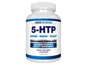 Arazo Nutrition 5-HTP 200 MG Plus Calcio para el estado de ánimo y el sueño – Apoya el estado de ánimo tranquilo y relajado – 99% de alta pureza – 120 cápsulas