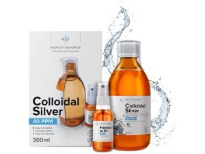 Líquido de plata coloidal 10 fl oz y spray para rellenar ● Agua de plata hidrosol bioactiva ● Solución suplementaria de nanosol de apoyo inmunológico natural ● Minerales iónicos 40 PPM ● Plata coloidal estructurada orgánica