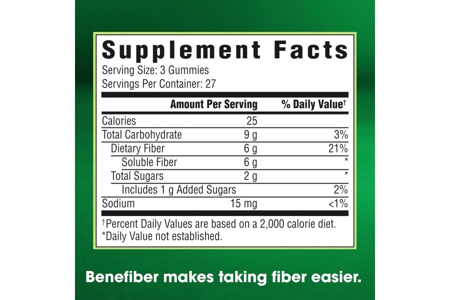 Benefiber Gomitas suplementarias de fibra prebiótica para la salud digestiva, sabor a fruta variada, 81 unidades - Image 8