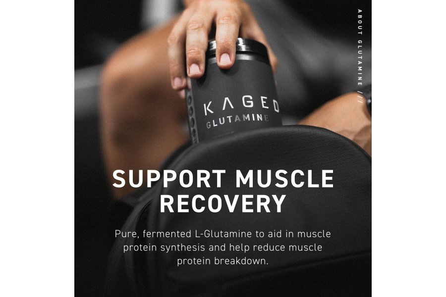 Kagged MUSCLE, L-Glutamina en polvo 500 gramos, vegano, apoya la recuperación muscular, después del entrenamiento, glutamina, sin sustancias prohibidas, sin sabor, 100 porciones - Image 4