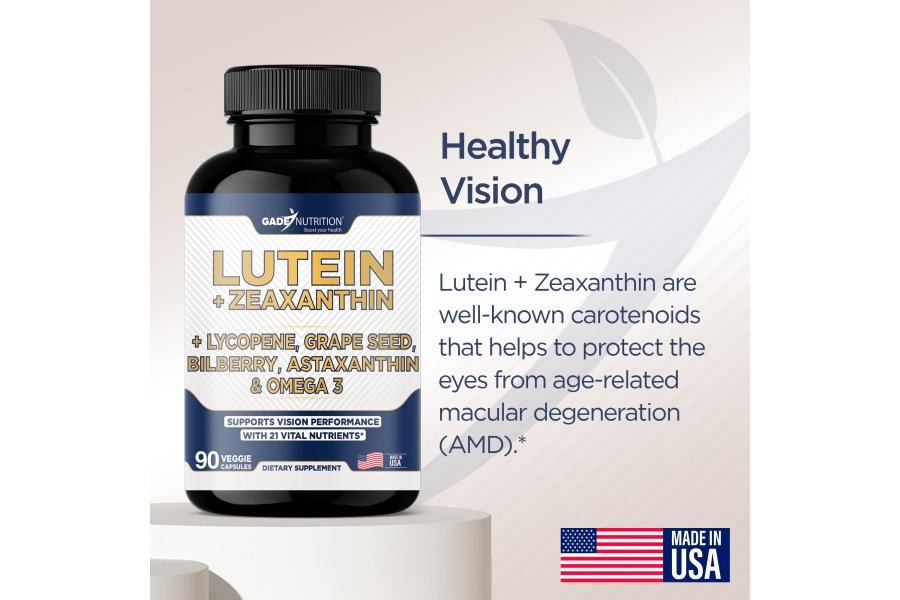 Suplementos de luteína y zeaxantina - Vitaminas para la salud ocular - Astaxantina, Omega 3, resveratrol, arándano, licopeno, quercetina, ginkgo biloba, vitamina D - Fórmula avanzada de apoyo ocular y visión saludable - Image 5