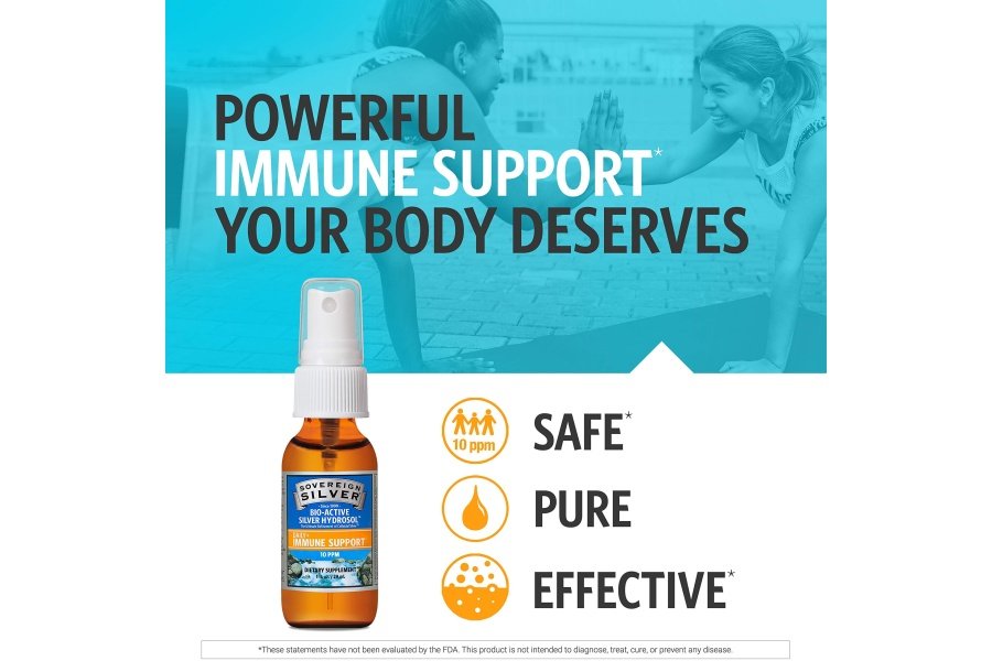 Sovereign Silver Bioactive Silver Hydrosol 10 PPM Spray de niebla fina, 2 oz. - Image 2