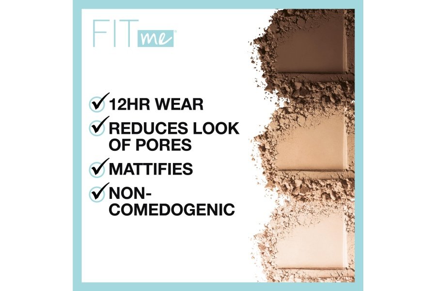Maybelline Fit Me Matte + polvo facial prensado sin poros y polvo fijador, marfil clásico, 1 unidad - Image 2