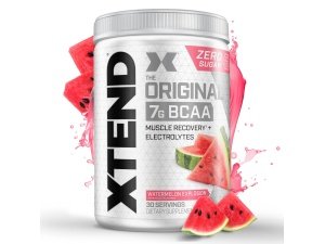 XTEND Original BCAA Powder Sandía Explosion - Bebida de recuperación muscular post-entrenamiento sin azúcar con aminoácidos - 7 g de BCAA para hombres y mujeres - 30 porciones