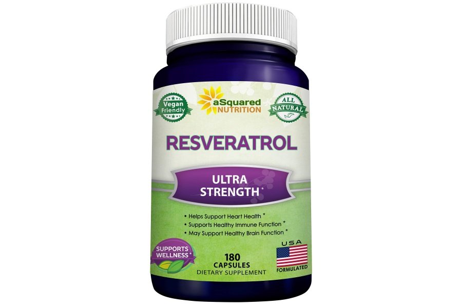 Resveratrol 100% natural - 1000 mg por porción Fuerza máxima (180 cápsulas) Suplemento antioxidante, píldoras de trans-resveratrol para la salud del corazón y puro, trans resveratrol y polifenoles