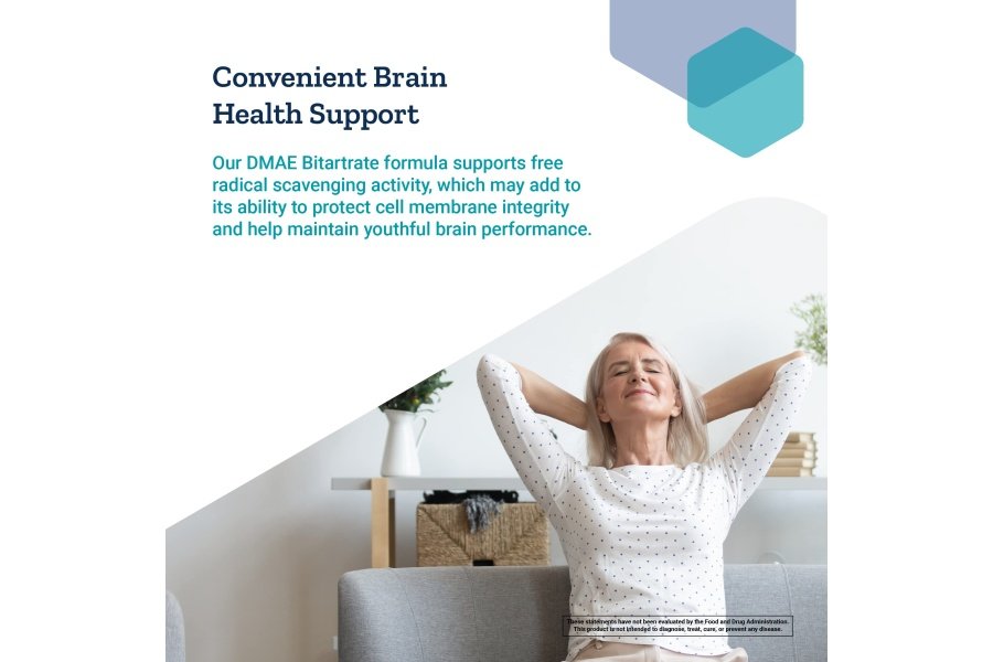 Bitartrato de DMAE - Suplemento de dimetilaminoetanol para la salud del cerebro, el enfoque y la memoria - Apoya la producción de colina del neurotransmisor esencial - Sin OGM, sin gluten, vegetariano - 200 cápsulas - Image 7