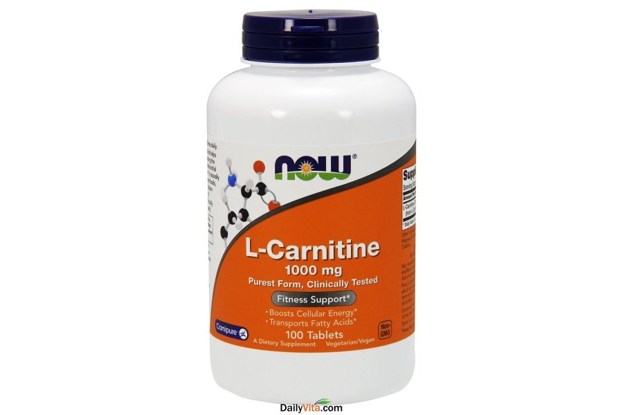 NOW Foods Tartrato de L-carnitina 1000 mg, 100 tabletas (paquete de 2) - Image 2
